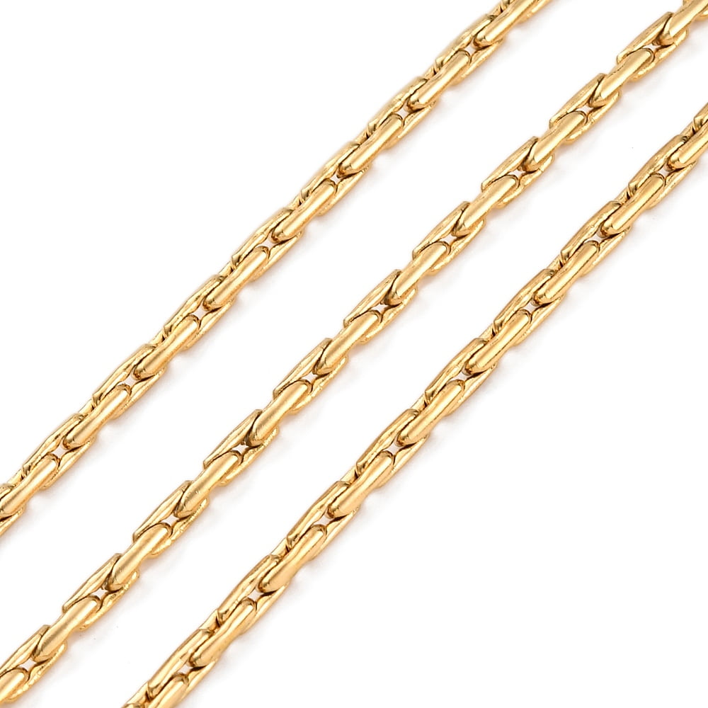 304 Stainless Steel Boston Link Chains with Spool Soldered PVD Vacuum ...