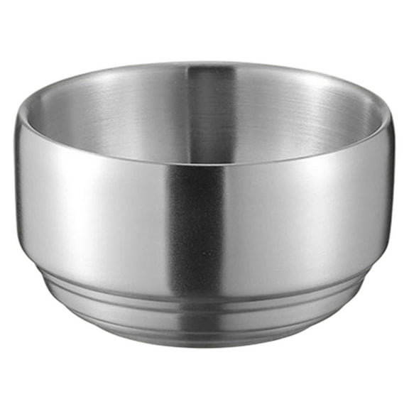 304 Stainless Steel Bowls Double Layer Multipurpose Seasoning Soup Salad Serving Home Restaurant Cooking scalding - , L L