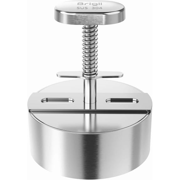 304 Stainless Steel Burger Press - 4.5" Hamburger Patty Maker, Heavy Duty Stainless Steel Burger Press for Ground Beef, Burgers (Dishwasher Safe)