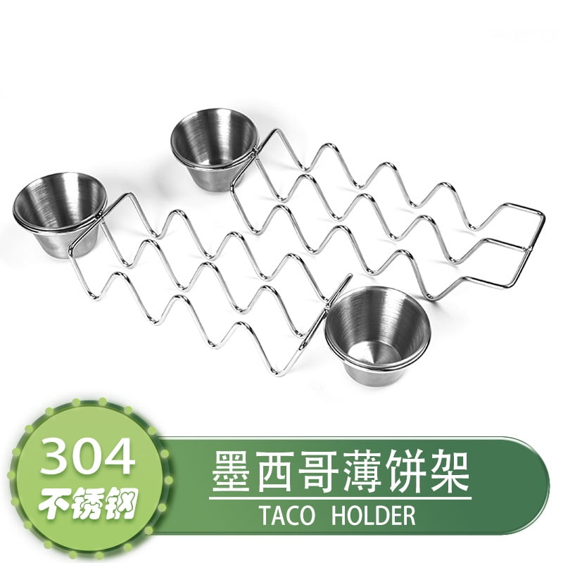 304 Stainless Steel Burrito Holder, Taco Holder With Sauce Cup, Taco ...