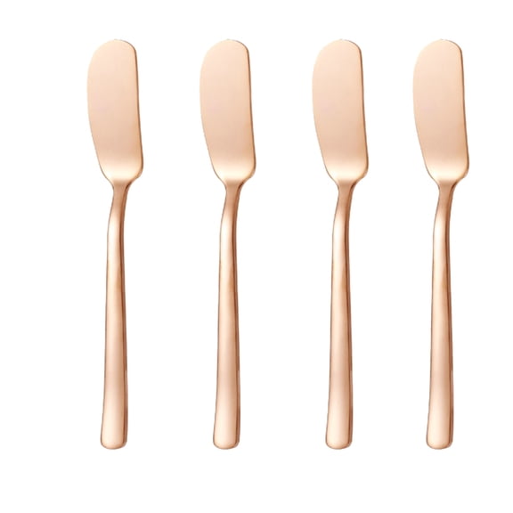 304 Stainless Steel Butter Knife, Butter Spreader, Butter Knives, Butter Spreader Sandwich Cream Cheese Condiment Knives Set, Set of 4,Rose Gold
