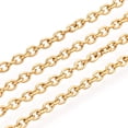 thumbnail image 1 of 304 Stainless Steel Cable Chains Soldered with Spool Oval Golden 2.5x2x0.5mm about 164.04 Feet(50m)/roll DIY, 1 of 4