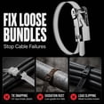 thumbnail image 1 of 304 Stainless Steel Cable Tie with Flap Buckle, 0.39 inch Metal Ratchet Strap, Strong Binding Fastener for Electrical Box Camera Industrial and Outdoor Equipment, S, 1 of 5