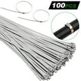 thumbnail image 1 of 304 Stainless Steel Cable Ties for Exhaust Cables, Metallic Coating and Safety Lock, Pack Of 100, 1 of 2