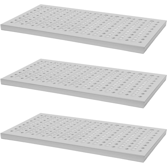 304 Stainless Steel Channel Drain Grate,3 Pack Length 22.83in Outside Metal Trench Drain Covers, Outdoor Sewer Drainage Grates for Yard, Sidewalk, Park, Garden, Mall, Fence Line (Width: 30cm/11.81in)