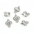 thumbnail image 1 of 304 Stainless Steel Charms Puffed Heart Stainless Steel Color 8.5x6.3x2.8mm Hole: 1mm DIY, 1 of 2