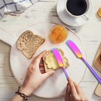 304 Stainless Steel Cheese Knife Set, Sandwich Spreader and Cream Decorating Knife, Set of 4 Mini Spreaders for Cheese, Butter, and Condiments