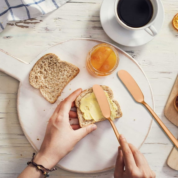 304 Stainless Steel Cheese Knife Set, Sandwich Spreader and Cream Decorating Knife, Set of 4 Mini Spreaders for Cheese, Butter, and Condiments