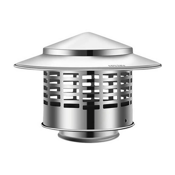 304 Stainless Steel Chimney Cap | Rain & Snow Cover with 360° Grille Screen | Rust-Proof Roof Vent Topper for Exhaust Hoods & Ducts | 1 Pack