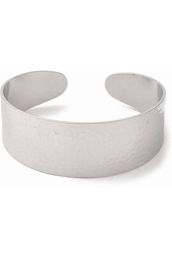 304 Stainless Steel Chunky Cuff Bangles for Women Vintage Boho Wide Bangle Bracelets for Women DIY Jewelry Making