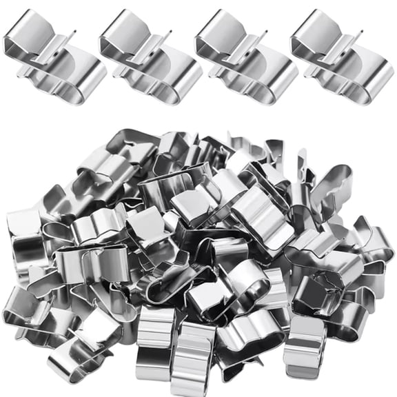 304 Stainless Steel Clips 50PCS, Trailer Frame Wire Clips Solar Panel Wire Clips Metal Cable Clips