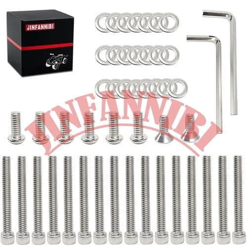 304 Stainless Steel Clutch Primary Cover Bolts Kit for Harley Sportster 883 1200 (2004-2022) | Iron 883 Forty Eight | Replaces OEM 943 4820A 41191-74A