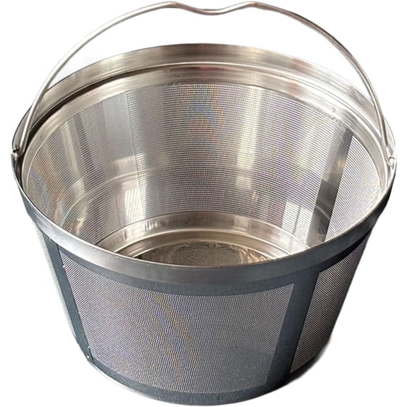 304 Stainless Steel Coffee Filter Basket, Reusable Round Mesh Filter for Home Coffee Makers, Durable Machine Filter Basket