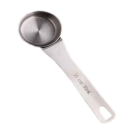 304 Stainless Steel Coffee Powder Spoon, Dual-Scale Measuring Spoon for Coffee, 30ml and 80ml Capacity, Durable Kitchen Tool for Precise Measurement in Baking and Cooking