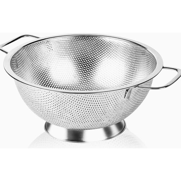 304 Stainless Steel Colander with Micro and Perforated 3 0.08 Inches, Silver