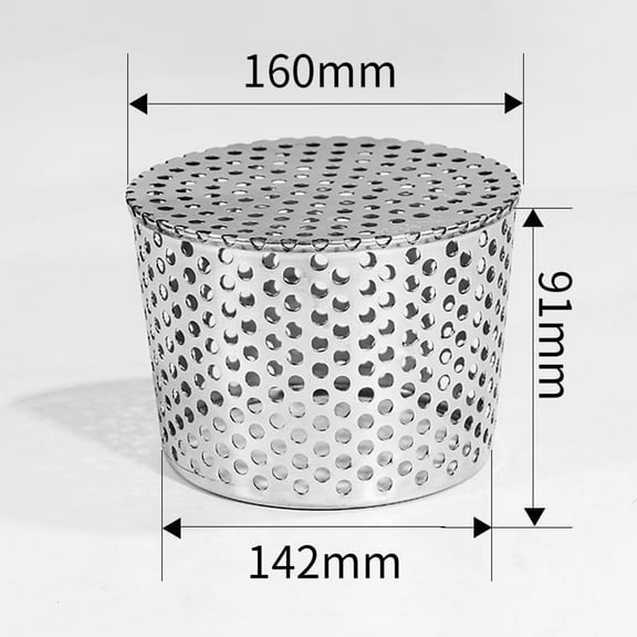 304 Stainless Steel Conical Filter Screen Cover | PVC Pipe Sewer Insert for Roof & Floor Drainage | Mouse Prevention Mesh with Straight Insert Design