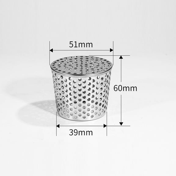 304 Stainless Steel Conical Rodent Proof Filter Screen Cover for PVC Sewer Pipe Straight Insert Design for Roof Floor Drainage 1-Pack