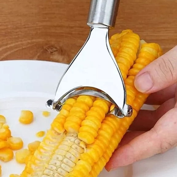 304 Stainless Steel Corn Peeler Tool - Serrated Corn Planer for Quick Kernel Removal - Easy-Grip Corn Cob Stripper - Kitchen Corn Shucker for Fresh Corn - Dishwasher Safe Corn Stripper