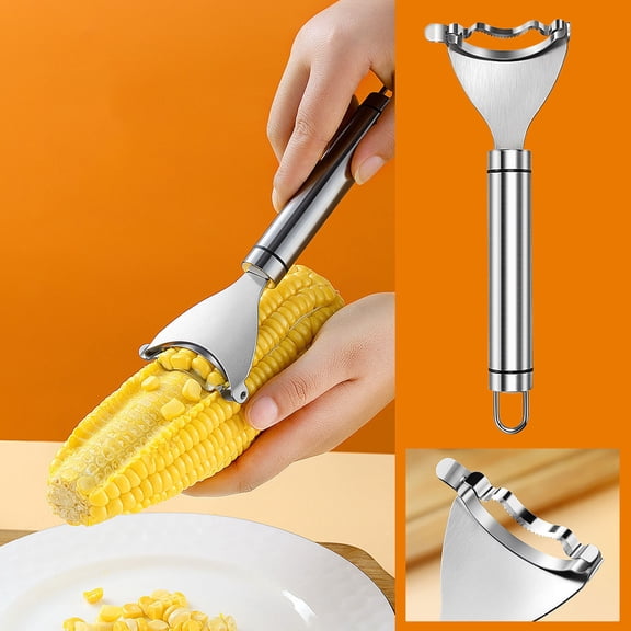 304 Stainless Steel Corn Stripper Planer Shredder - Corn Kernel Peeler Remover Tool for Fast Shucking - Kitchen Gadget for Corn Cob Milling - Easy Clean Dishwasher Safe Hanging Storage - 1 Pack