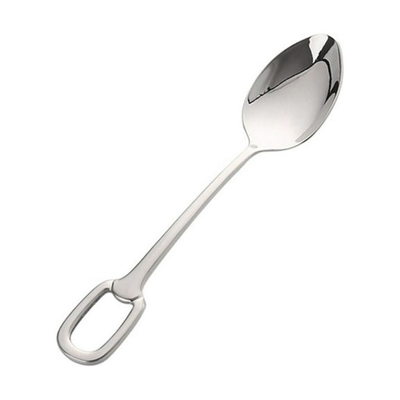 304 Stainless Steel Creative Teaspoon Coffee Spoon Dessert Stirring Soup Spoons with Hanging Hole
