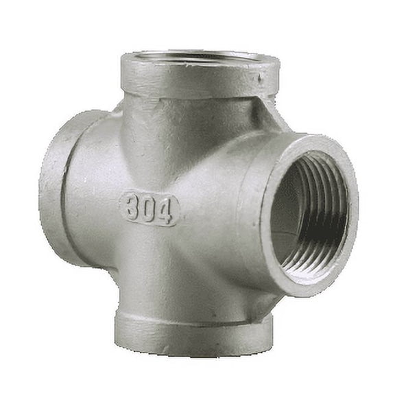 304 Stainless Steel Cross, 4 Way, 1 1/4"
