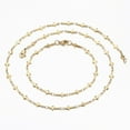 thumbnail image 1 of 304 Stainless Steel Cross Link Chain Jewelry Sets Necklaces and Bracelets with Lobster Claw Clasps Golden 17.72 inch(45cm) 7-7/8 inch~8-1/4 inch(200~210mm), 1 of 4