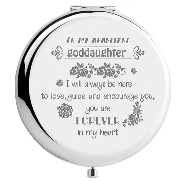 304 Stainless Steel Customization Mirror Flat Round with Word Rose Pattern 70x65mm