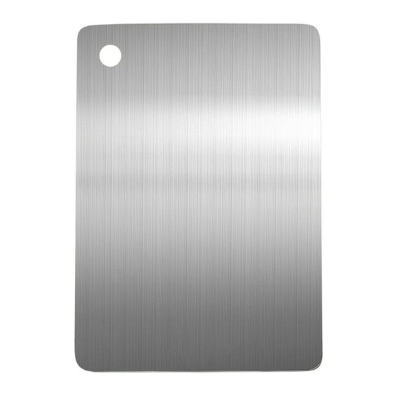 304 Stainless Steel Cutting Board - 1.5mm Food-Grade Chopping Board for Meat, Fruits & Vegetables, Dishwasher Safe, Non-Slip Kitchen Prep Board with Hanging Hole