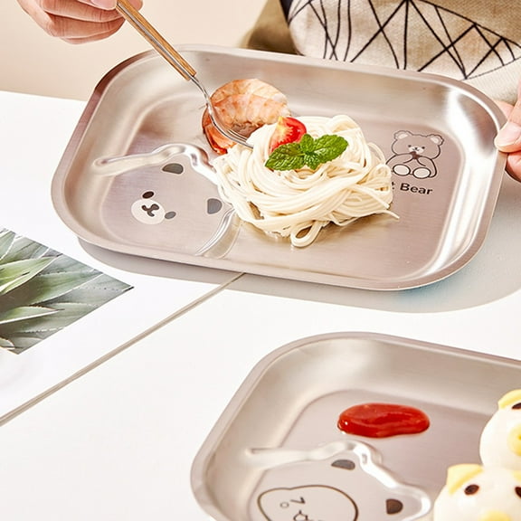 304 Stainless Steel Dinner Plate Shatter-Proof Snack Plate - Dishwasher Safe Beer YIWEI