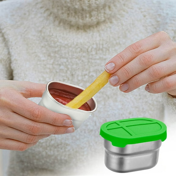 304 Stainless Steel Dipping Dish, Sauce Preserving Container, Elegant Design for BBQs Family Gatherings, Spill-Proof Kitchenware, Dishwasher Safe