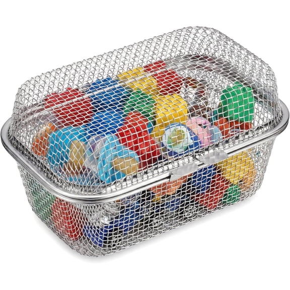 304 Stainless Steel Dishwasher Basket | Fine Mesh Utensil Organizer for Baby Bottle, Baking Tools & Small Kitchen Items