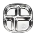 thumbnail image 1 of 304 Stainless Steel Divided Dinner Plate Separate Compartment Tray Anti Mix Food Portion Control Plate Reusable Serving Tray, 1 of 4