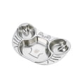 thumbnail image 1 of 304 Stainless Steel Divided Dinner Plate Separate Compartment Tray Anti Mix Food Portion Control Plate Reusable Serving Tray, 1 of 4