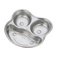 thumbnail image 1 of 304 Stainless Steel Divided Dinner Plate Separate Compartment Tray Anti Mix Food Portion Control Plate Reusable Serving Tray, 1 of 4
