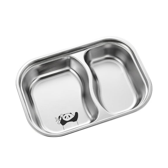 304 Stainless Steel Divided Plates, Deep Compartment Serving Trays, Square Metal Dining Plates, Camping Picnic Dishware, Reusable Meal Trays, Kitchen Grill Party Dinner Plates for Food Separation