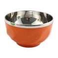 thumbnail image 1 of 304 Stainless Steel Double-Layer Bowl - 6.38" Insulated Children's Dining Bowl with Colorful Exterior, Temperature-Retaining Design for Hot and Cold Foods, 1 of 6