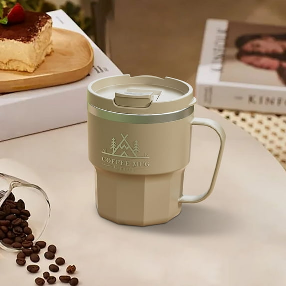 304 Stainless Steel Double-Layer Insulated Mug - Durable Handle Design for Home & Office Use, Heat-Resistant Water Cup for Coffee, Tea & Hot Beverages, BPA-Free Rust-Proof Drinkware, 4.33*4.72in, B