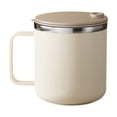 thumbnail image 1 of 304 Stainless Steel Double Layer Mug with Lid - Vacuum Insulated Beige Coffee Cup for Home, Office, and Travel - 400ml Capacity, Durable, Easy to Clean, 1 of 6