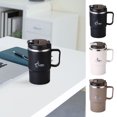 thumbnail image 1 of 304 Stainless Steel Double Wall Mug with Handle | Insulated Travel Tumbler with Leakproof Lid Straw Spoon | 550ml Durable Reusable Office Home Coffee Water Cup, 1 of 7