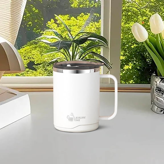 304 Stainless Steel Double-layer Mug, Home Office Water Cup, With Handle Cup, Durable and Rust-resistant, Suitable for Coffee Tea Water, Easy to Clean and Maintain