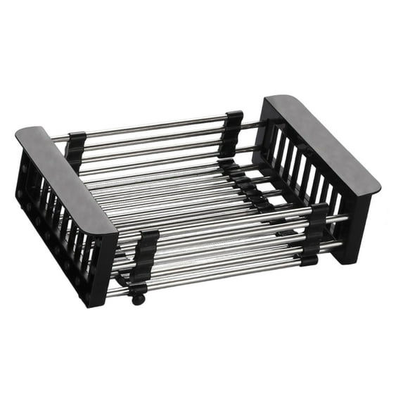 304 Stainless Steel Drain Basket for Kitchen Sink C 29*17, 2026 Extend Kitchen Sink Drain Basket with Adjustable Boom Stainless Retractable Rack Portable Multi Functional Extender Basket