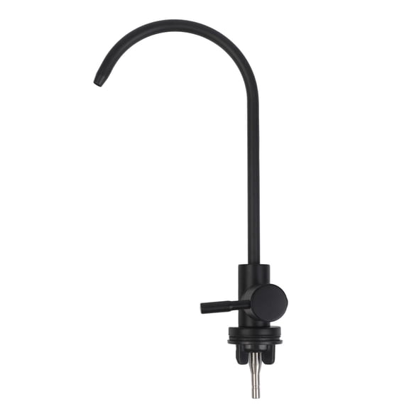 304 Stainless Steel Drinking Water Purifier Tap With Polished Finish And Ceramic Valve, for Reverse Osmosis Under Sink Systems For Kitchen Or Bathroom, Black