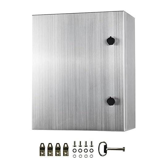 304 Stainless Steel Electrical Enclosure, 32x24x8 Inch, IP66 Waterproof & Dustproof, NEMA 4X Rated for Indoor/Outdoor Use