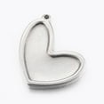 thumbnail image 1 of 304 Stainless Steel Enamel Settings Heart Stainless Steel Color 27x24x3mm Hole: 1.5mm, 1 of 2