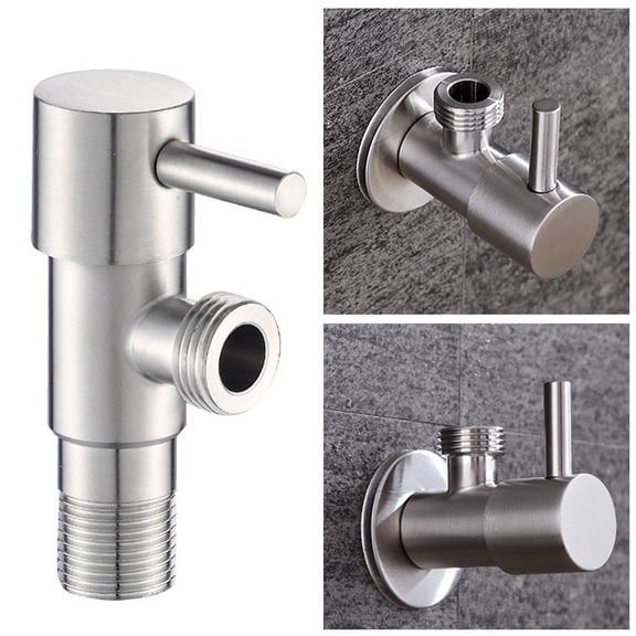 304 Stainless-Steel Faucet Triangle Valve Angle Valve Inlet Water Stop Valve Kitchen Sink Basin Triangle Valve Water Replace