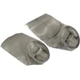 thumbnail image 1 of 304 Stainless Steel Filter Bag 7" x 16" 150 Mesh / 100 Micron Welded SUS304 Ring Dual SS304 Hanging Straps, Pack 5, 1 of 1
