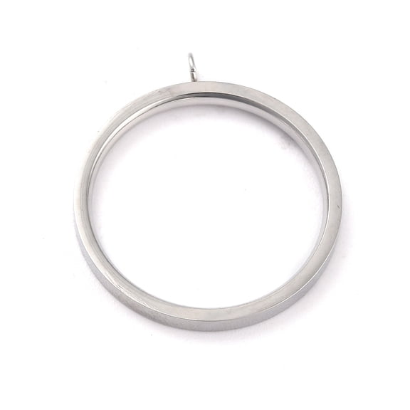 304 Stainless Steel Finger Ring Settings Loop Ring Base Stainless Steel color Size 5~9(15.7~18.9mm) 2mm Hole: 2mm Inner Diameter: 15.8mm