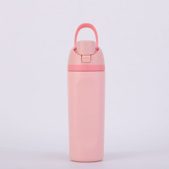 304 Stainless Steel Fitness Sports Vacuum Bottle with handle and straw, Large Capacity Macaron Thermal Mug/16/19/24/32oz