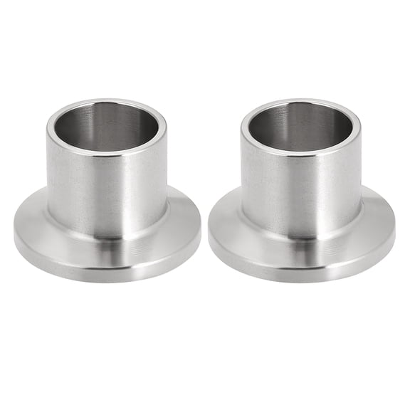 304 Stainless Steel Fitting Long Weld Clamp Ferrule Fits Clamp 19mm x 20mm 2Pcs
