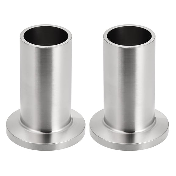 304 Stainless Steel Fitting Long Weld Clamp Ferrule Fits Clamp 19mm x 40mm 2Pcs